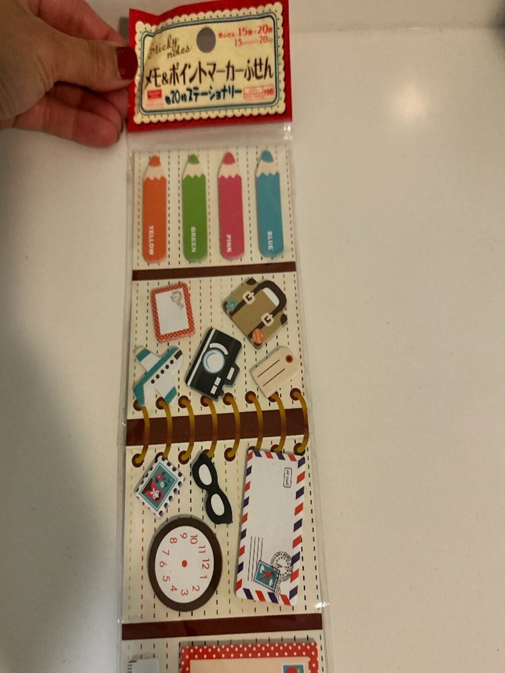 Japanese Travel-Themed Sticky Note Book – New